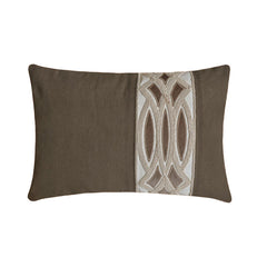 Brown Linen Lumbar Cushion Cover - Cocoa Grace