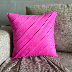 Contemporary Fuchsia - Fuchsia Pink Faux Suede Decorative Euro Sham