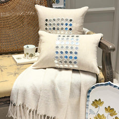 Aaina - Beige Linen Lumbar Cushion Cover