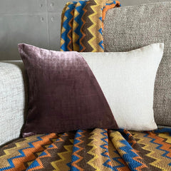 Velutinous Wine Lumbar Pillow Cover