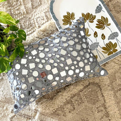 Anayna Grey - Grey Silk Lumbar Cushion Cover