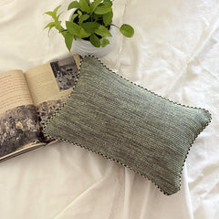 Sage Jute - Sage & Beige Jute Throw Cushion Cover
