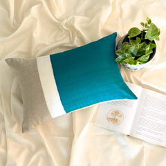 Turquoise Silk Essence - Turquoise Silk Lumbar Cushion Cover