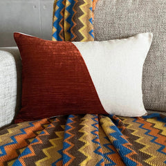 Velutinous Rust Lumbar Pillow Cover