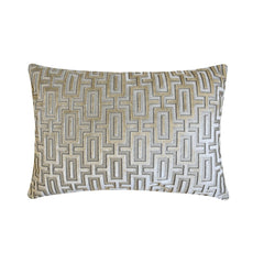 Champagne Velvet Lumbar Cushion Cover - Champagne Interlock Lumbar