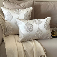 Gray Jacquard Throw Cushion Cover - Windsor Weave