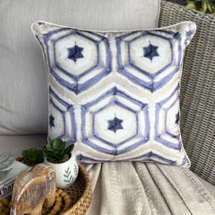 Batik Purple - Purple Velvet Throw Pillow Cover