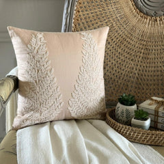 Morning Angel - Beige Cotton Linen Decorative Euro Sham