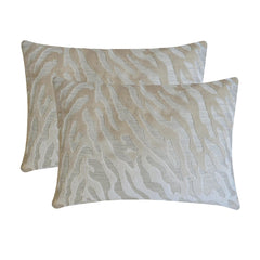 Ivory Velvet Lumbar Cushion Cover - Alabaster Luxe Lumbar