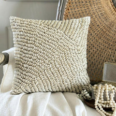 Pearl Dance - Pearl Ivory Art Silk Throw Pillow Cover
