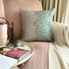 Northern Lights - Blue Art Silk Decorative Euro Sham