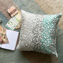Northern Lights - Blue Art Silk Throw Pillow Cover