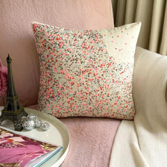 Wonderland Dust - Pink Art Silk Throw Pillow Cover