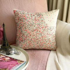 Wonderland Dust - Pink Art Silk Decorative Euro Sham