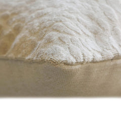 Ivory Velvet Lumbar Cushion Cover - Spotted Coral Ivory