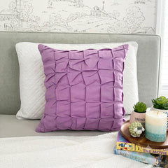 Scented Dawn - Purple Linen Throw Cushion Cover