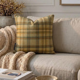 Plaidscape Beige - Beige Velvet Checkered Winter Plaid Throw Cushion Cover