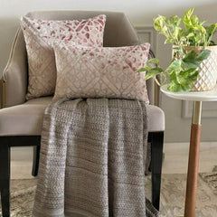 Blush Pink Velvet Lumbar Cushion Cover - Blush Prism Lumbar