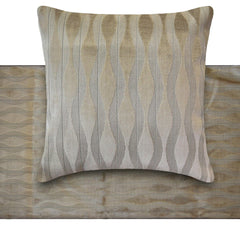 Grey Grey Decorative Bed Runner and Cushion Cover - Tidal Mirage