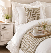 Earth Trail Decorative Bed Runner and Cushion Cover
