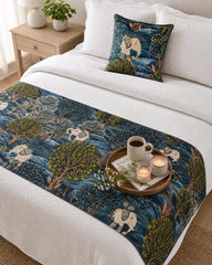 Midnight Menagerie Decorative Bed Runner and Cushion Cover