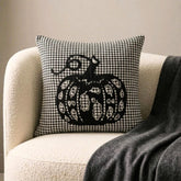 Black Jacquard Decorative Throw Pillow Cover - Classic Pumpkin