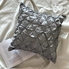 Between Spaces - Gray Taffeta Decorative Euro Sham