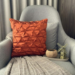 Rust Passion - Rust Taffeta Throw Pillow Cover
