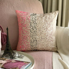 The Faraway Land - Pink Art Silk Throw Pillow Cover