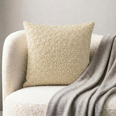 Pearl Haven - Natural Beige Cotton Linen Decorative Euro Sham