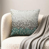 Northern Lights - Blue Art Silk Throw Pillow Cover