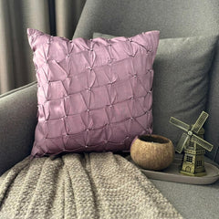 Lavender Texture - Lavender Taffeta Decorative Euro Sham