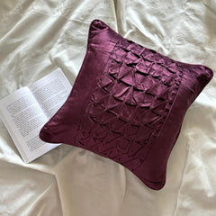 Plum Knots - Plum Velvet Throw Pillow Cover