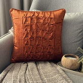 Rusty Knots - Rust Velvet Decorative Euro Sham
