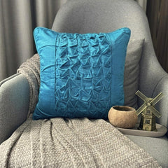 Knotty Blue Love - Turquoise Blue Velvet Throw Pillow Cover