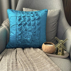 Knotty Blue Love - Turquoise Blue Velvet Throw Pillow Cover
