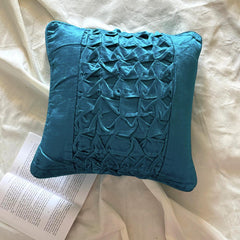 Knotty Blue Love - Turquoise Blue Velvet Throw Pillow Cover