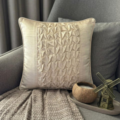 Ivory Velvet Throw Pillow Cover Knotted Ivory