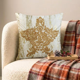 Xmas Star - Gold Velvet Handmade Throw Cushion Cover