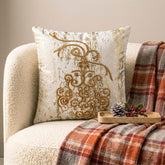 Luxe Ornament - Gold Velvet Decorative Throw Cushion Cover