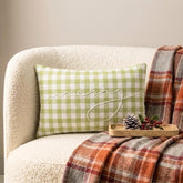 Xmas Merry - Green Cotton Decorative Lumbar Cushion Cover