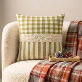 Elf Mischief - Green Cotton Handmade Throw Cushion Cover