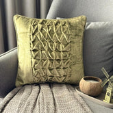 Sage Green Knots - Sage Green Velvet Decorative Euro Sham