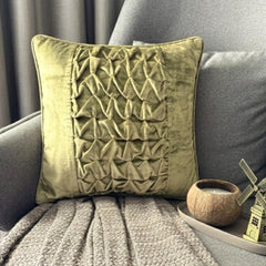 Sage Green Knots - Sage Green Velvet Decorative Euro Sham