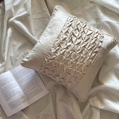Knotted Ivory - Ivory Velvet Decorative Euro Sham