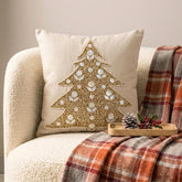Auric Tree - Gold Linen Decorative Throw Cushion Cover