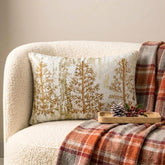 Glitz Gold Tree - Gold Velvet Gold Decorative Lumbar Cushion Cover