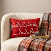 Falala - Red Silk Decorative Lumbar Cushion Cover