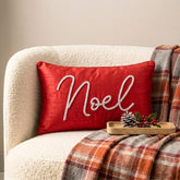 Noel - Red Silk Decorative Lumbar Cushion Cover
