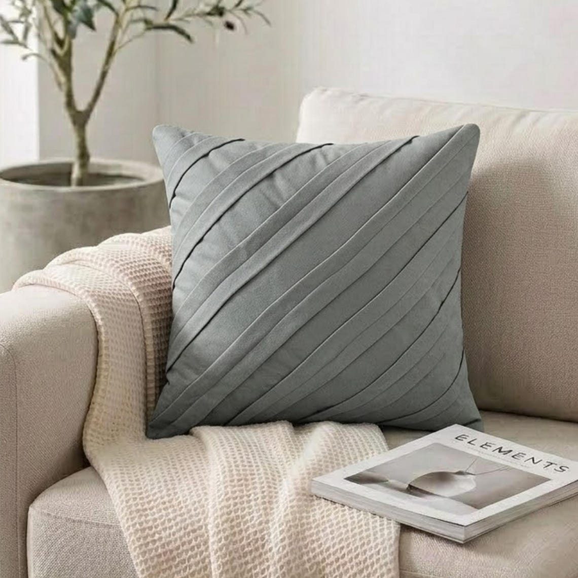 Contemporary Light Gray Euro Sham